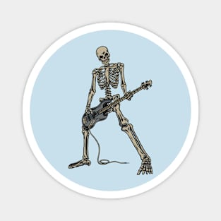 Skeleton Playing Guitar for Rock Music Lover Present and Hardcore Music Fan Gift Magnet